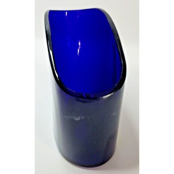 Vintage Hand Blown Art Glass Cobalt Blue Heavy Thick - Picture 6 of 9